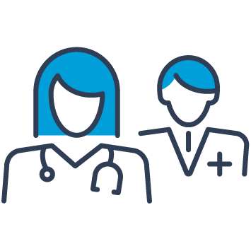 Icon of two clinicians.